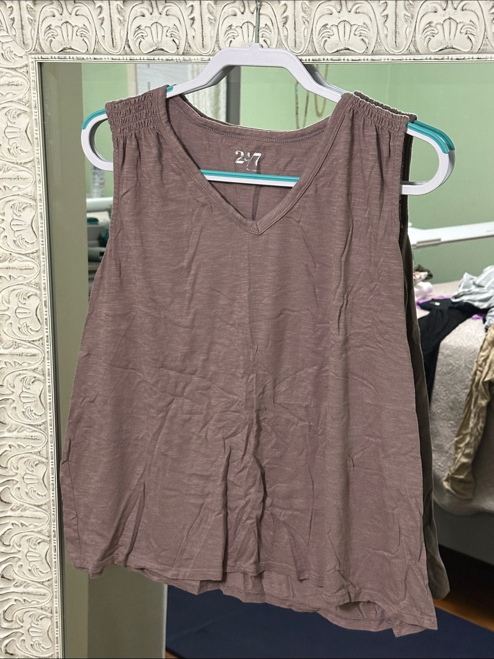 Maurice’s Women's V-Neck Sleeveless Top in Mauve | Size 1X